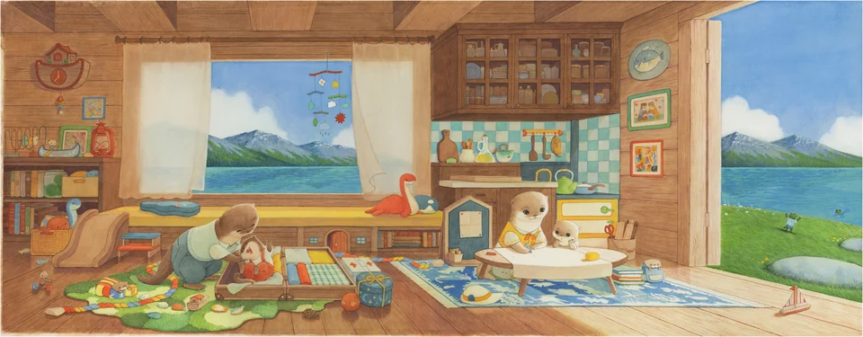 The Otter Family Goes to the Sea (working title) · artwork · 1