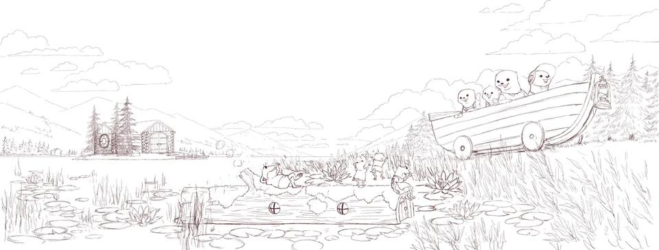 The Otter Family Goes to the Sea (working title) · sketch and creative process · 3