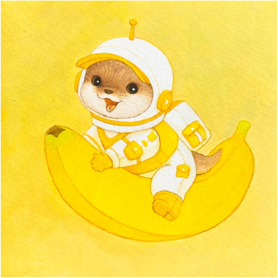 Fruit and the otter twins, painting 4