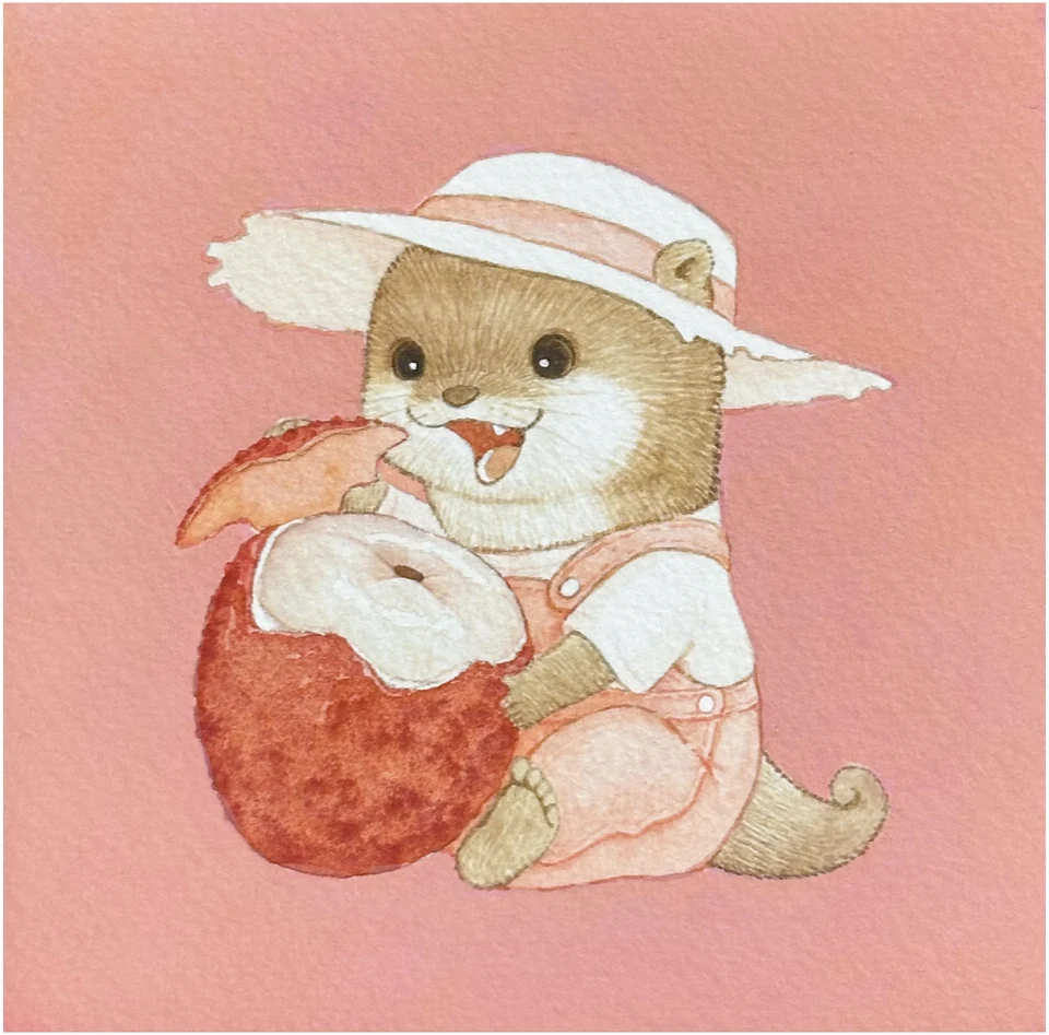 Fruit and the otter twins, painting 5