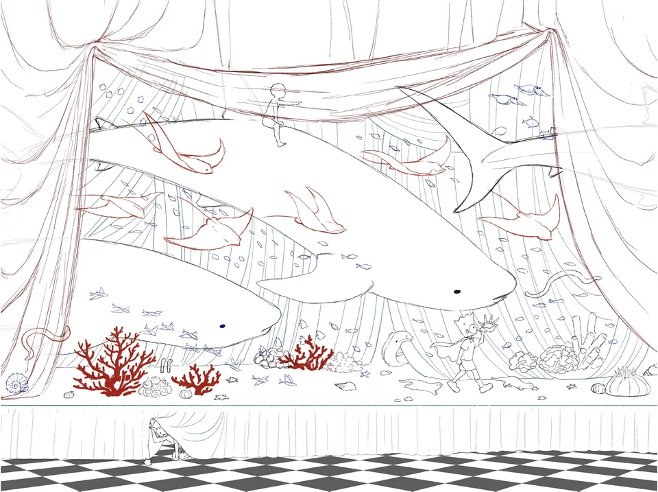 Id · Ego · Superego · sketch and creative process · 2