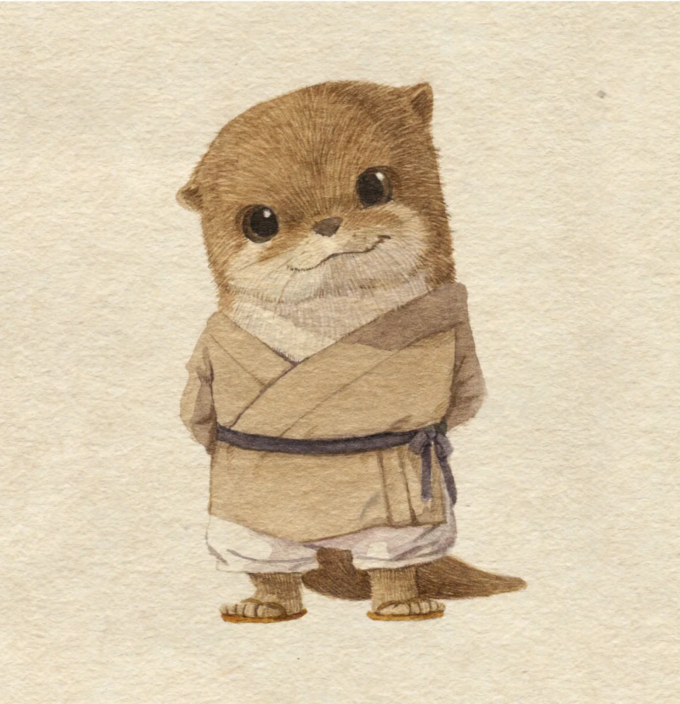 The Little Otter Warrior painting and character design 4
