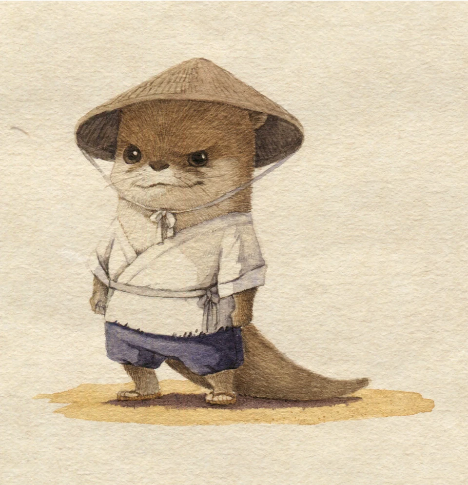 The Little Otter Warrior painting and character design 5
