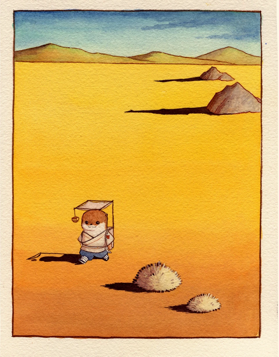 The Little Otter Warrior painting and character design 13