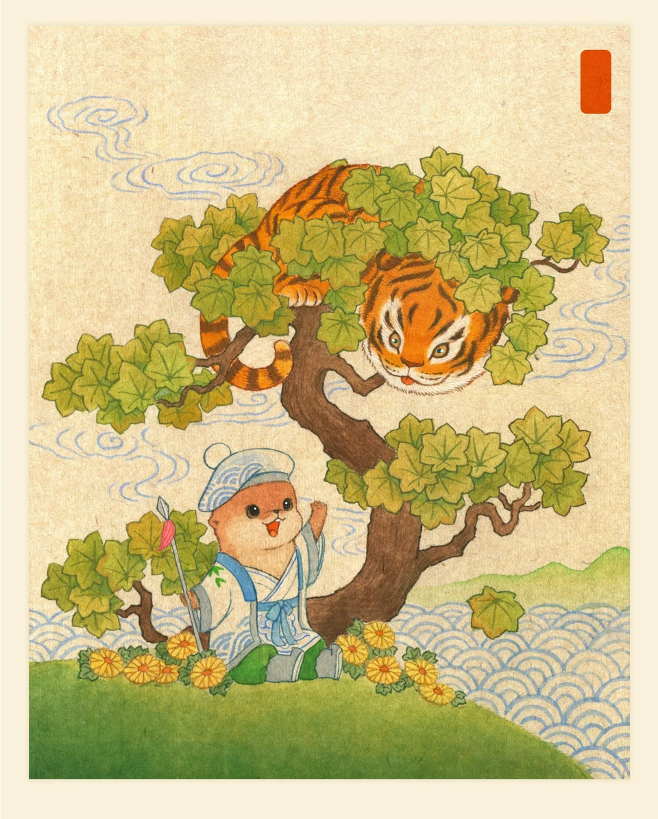 The Little Otter Warrior painting and character design 18