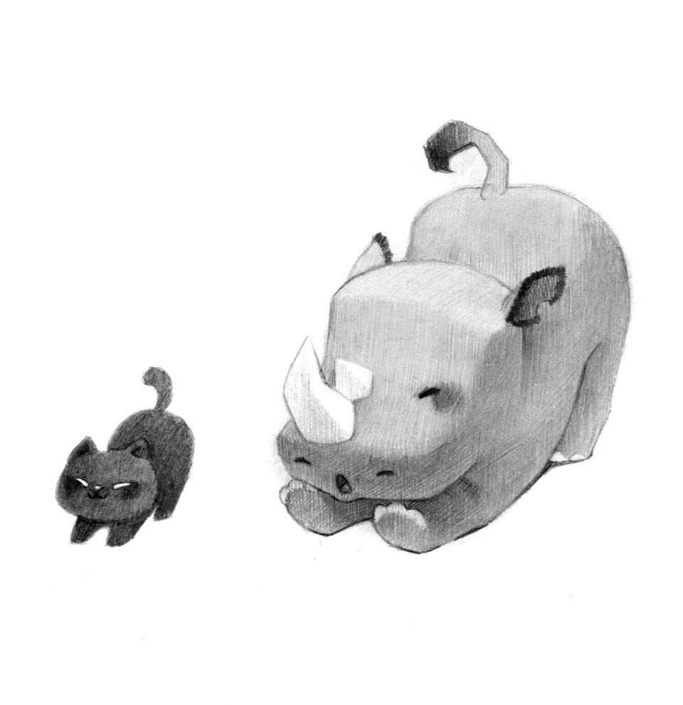 Sudan the Rhino character design 5