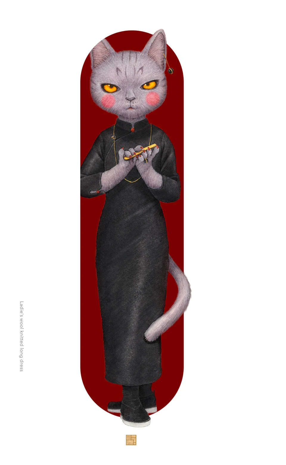 SHANG XIA feline character, view 2