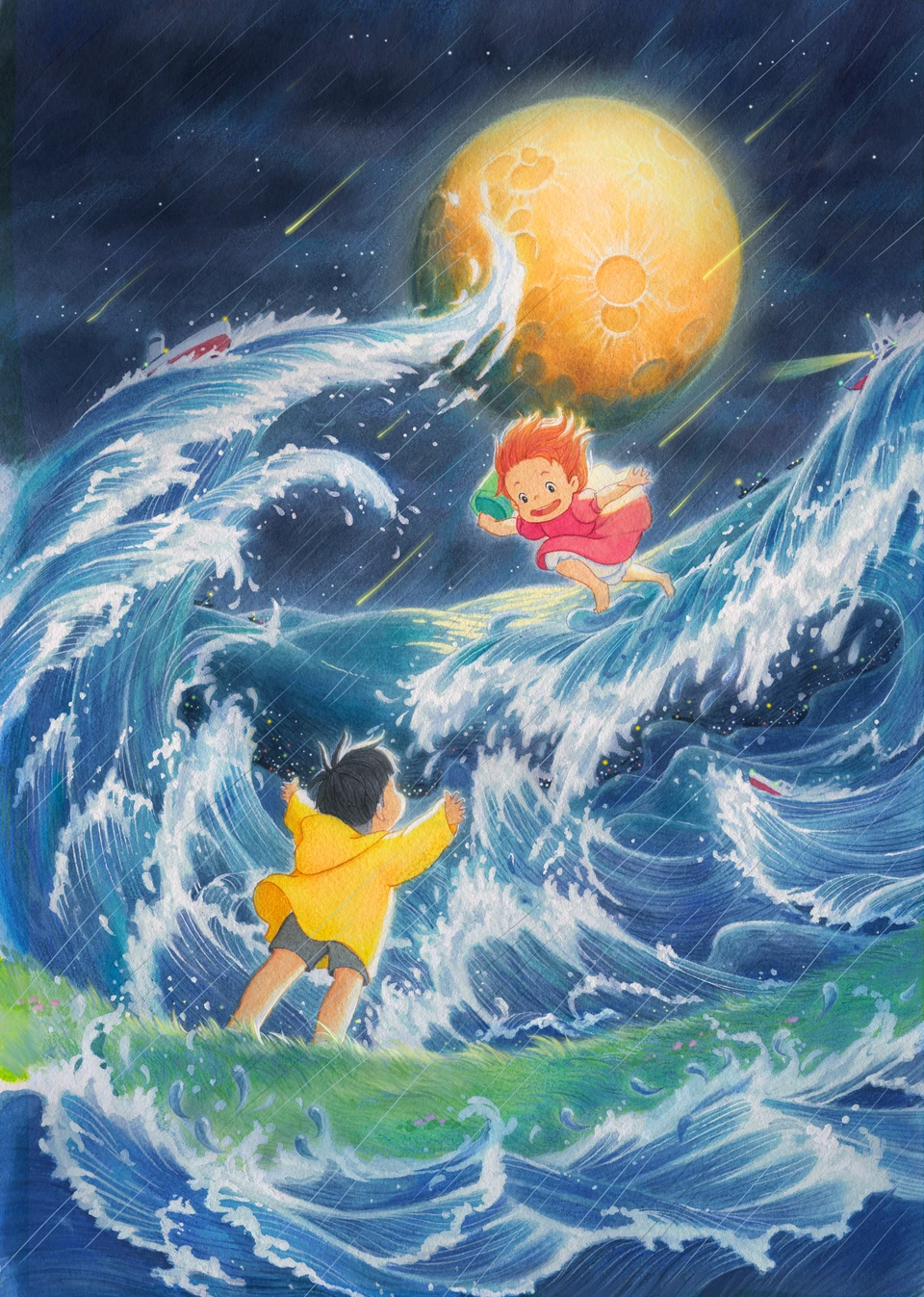 崖の上のポニョ · 文字のないポスター原画 · 1