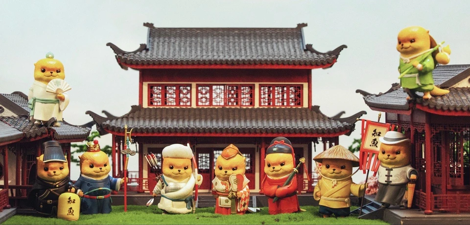 A group of Otter Martial Art Toy blind-box figures