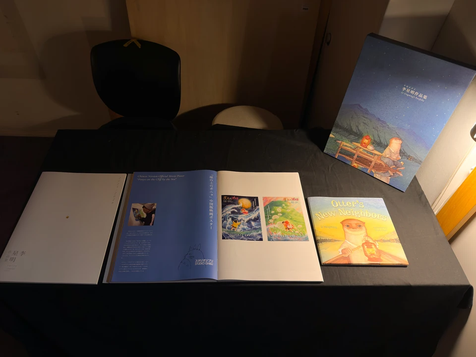 Portfolio and picture books displayed at the Window Exhibition